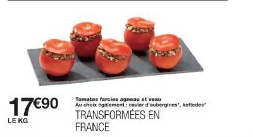 Tomates farcies agneau et veau