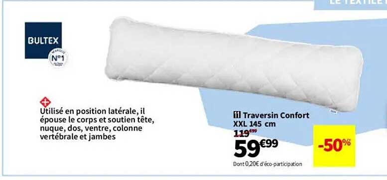 Traversin Confort XXL 145 cm