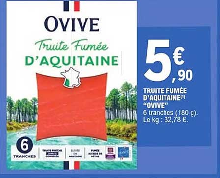 Truite Fumée D'Aquitaine "OVIVE"