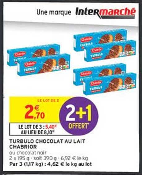TURBULO CHOCOLAT AU LAIT CHABRIOR