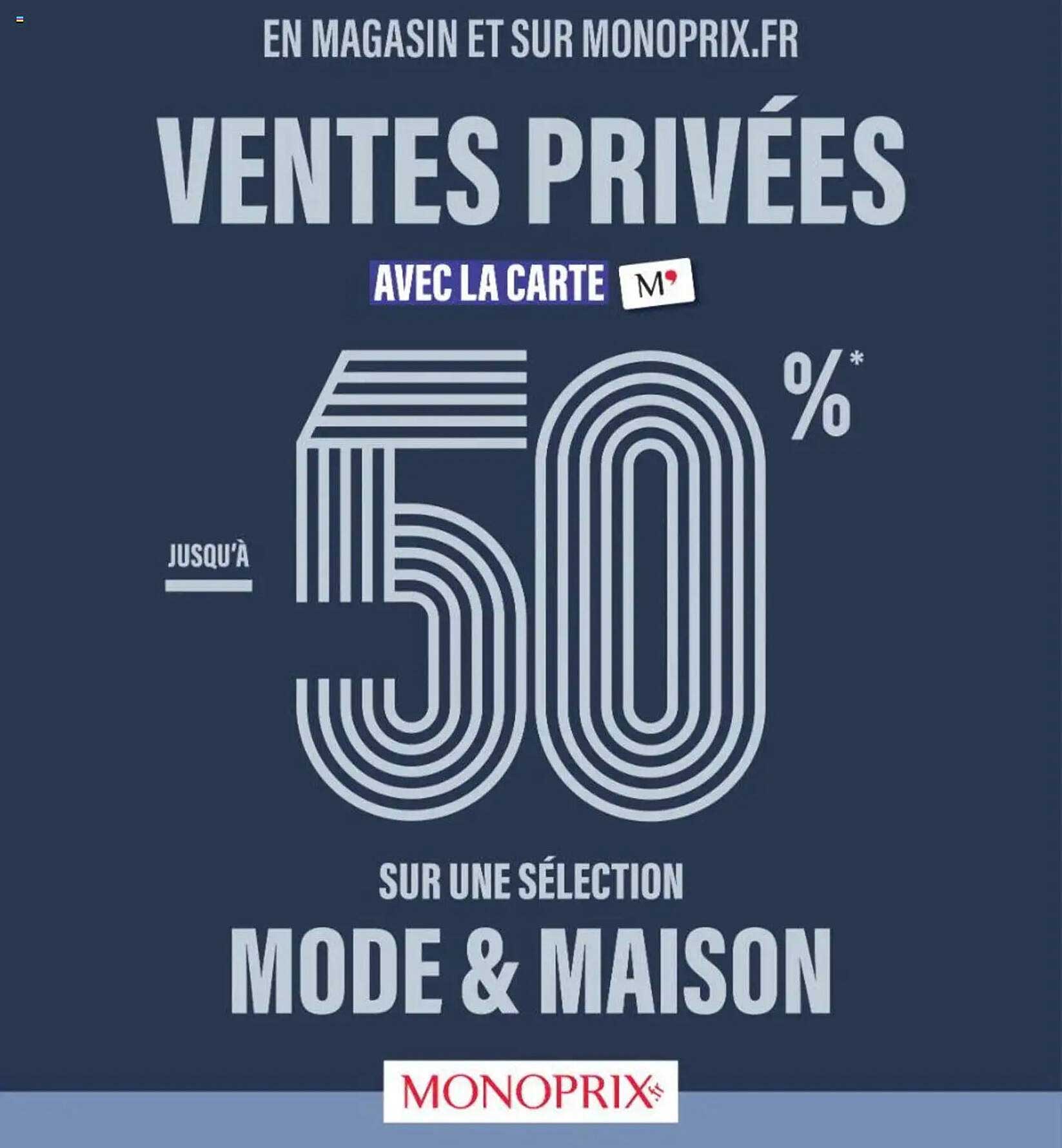 VENTES PRIVÉES AVEC LA CARTE M