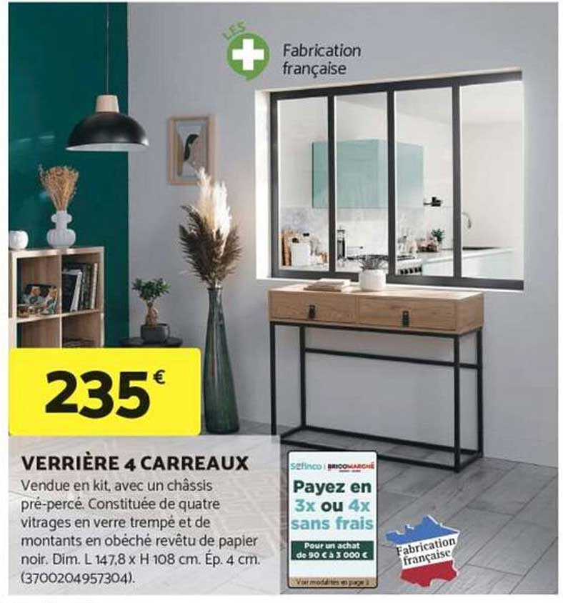 VERRIÈRE 4 CARREAUX