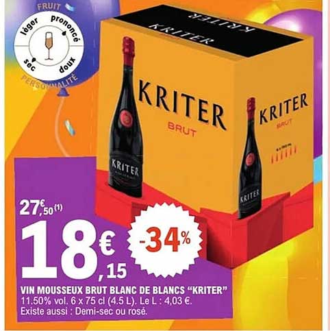VIN MOUSSEUX BRUT BLANC DE BLANCS “KRITER”