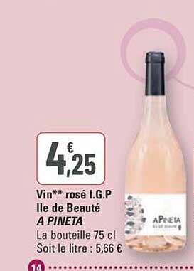 Vin** rosé I.G.P Ile de Beauté A PINETA