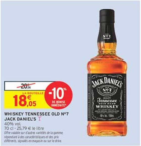 WHISKEY TENNESSEE OLD N°7 JACK DANIEL'S