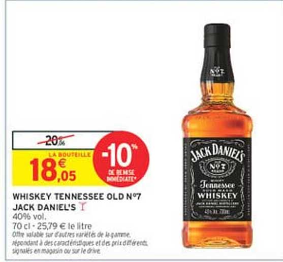WHISKEY TENNESSEE OLD N°7 JACK DANIEL'S