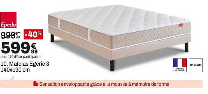 10. Matelas Egérie 3 140x190 cm