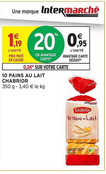 10 PAINS AU LAIT CHABRIOR
