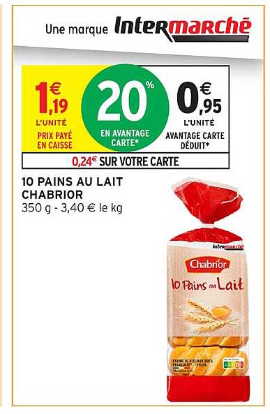 10 PAINS AU LAIT CHABRIOR