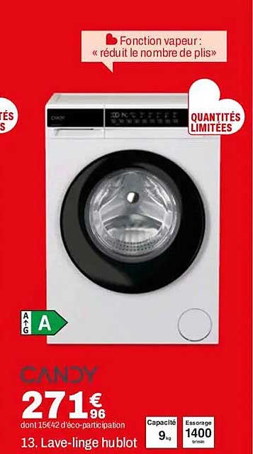 13. Lave-linge hublot