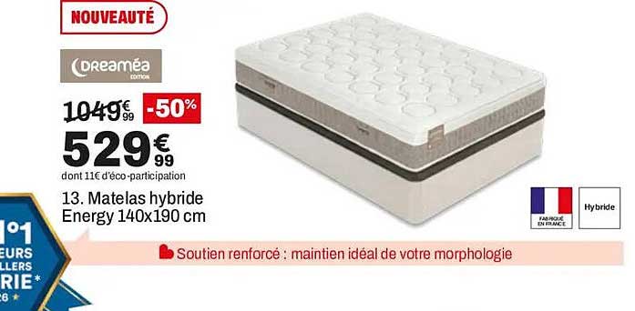 13. Matelas hybride Energy 140x190 cm