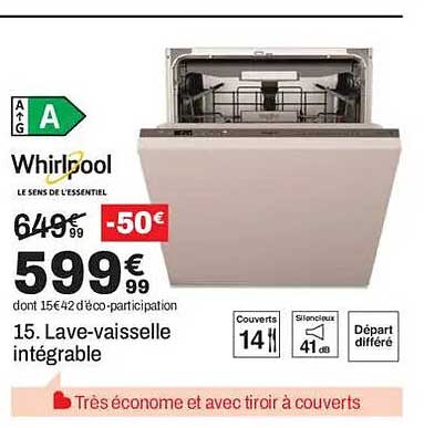 15. Lave-vaisselle intégrable