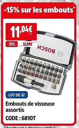 -15% sur les embouts