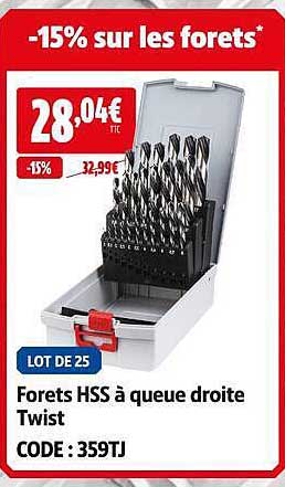 -15% sur les forets