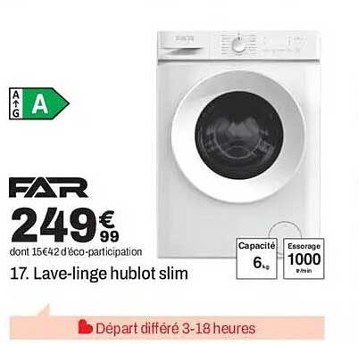 17. Lave-linge hublot slim