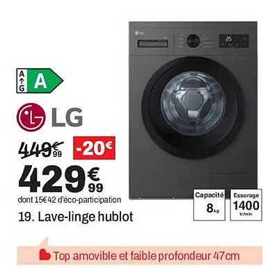 19. Lave-linge hublot
