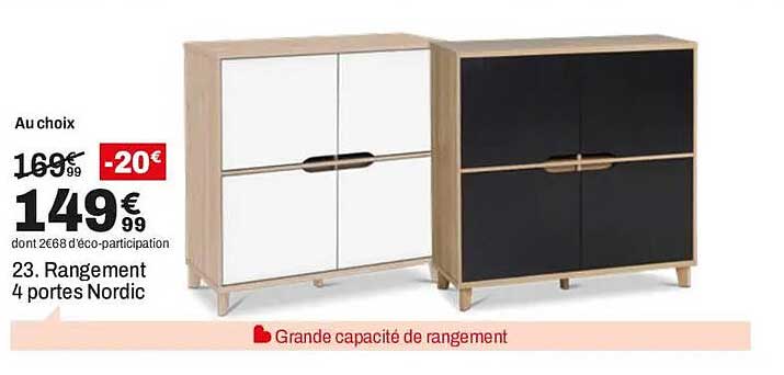 23. Rangement 4 portes Nordic