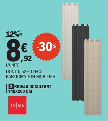 3 RIDEAU OCCULTANT 140X260 CM