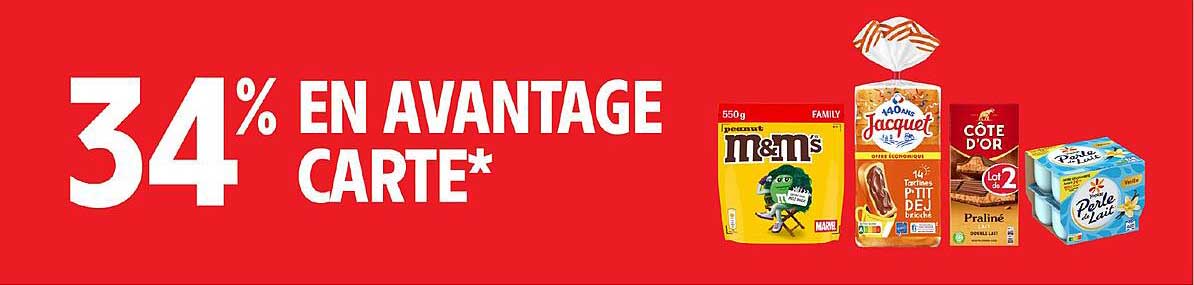 34% EN AVANTAGE CARTE*
