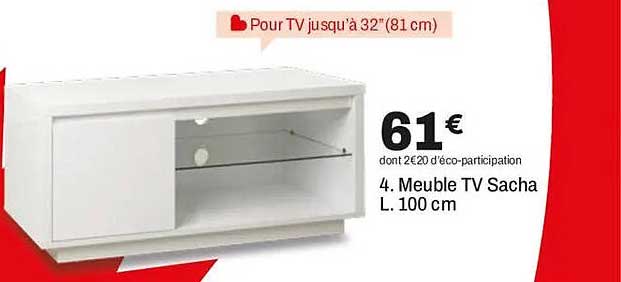 4. Meuble TV Sacha L. 100 cm