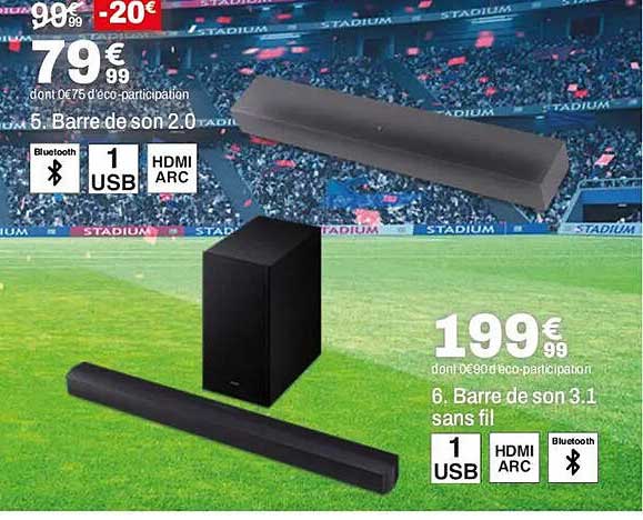 5. Barre de son 2.0
