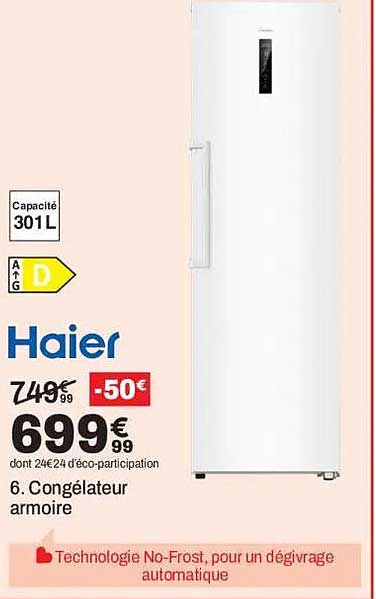 6. Congélateur armoire