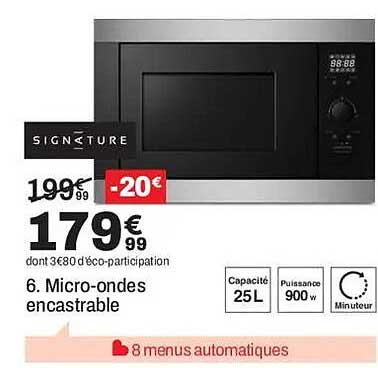 6. Micro-ondes encastrable