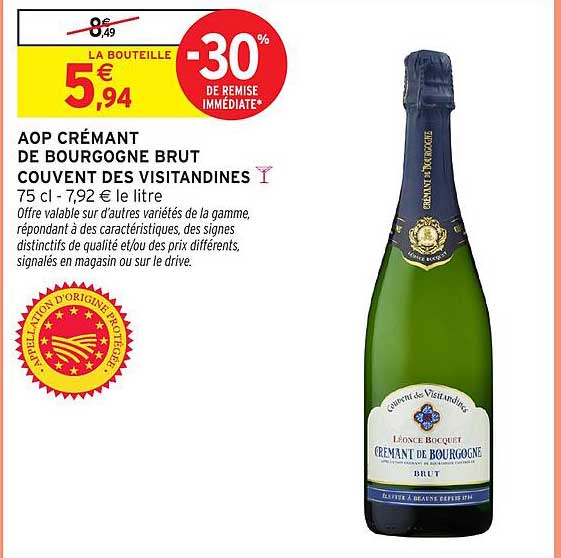AOP CRÉMANT DE BOURGOGNE BRUT COUVENT DES VISITANDINES