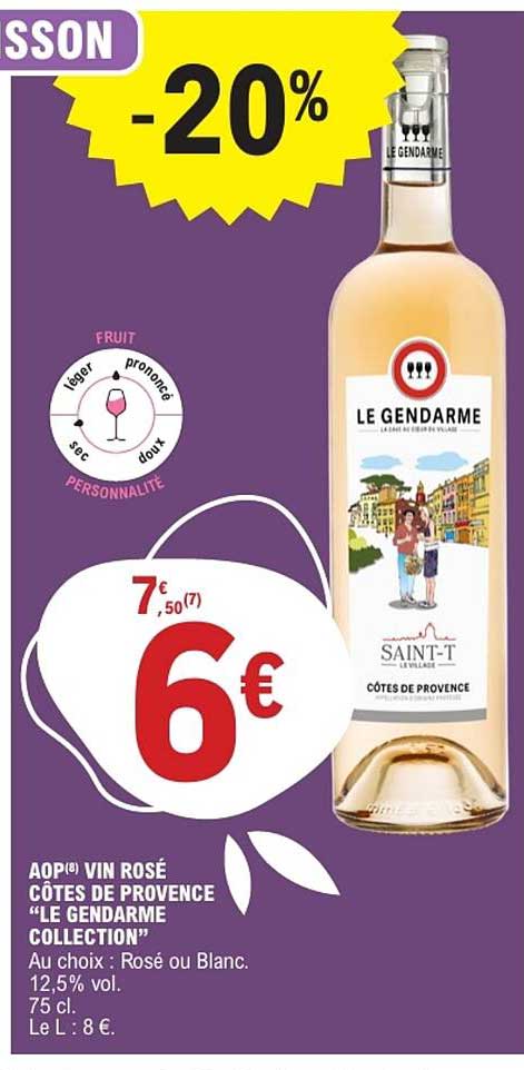 AOP® VIN ROSÉ CÔTES DE PROVENCE “LE GENDARME COLLECTION”
