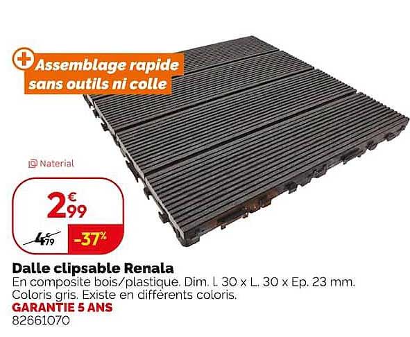 Assemblage rapide sans outils ni colle