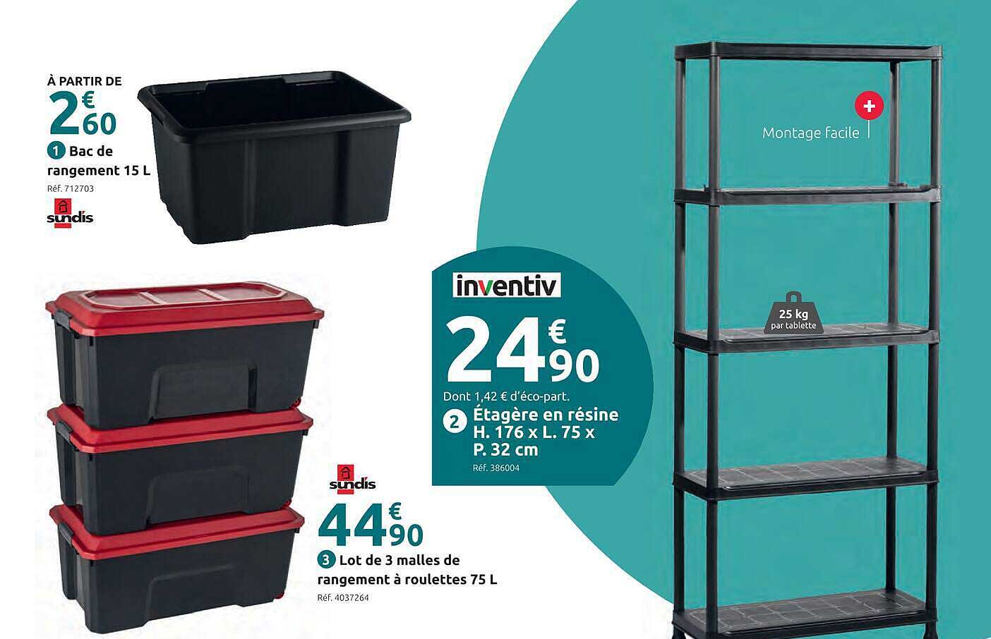 Bac de rangement 15 L