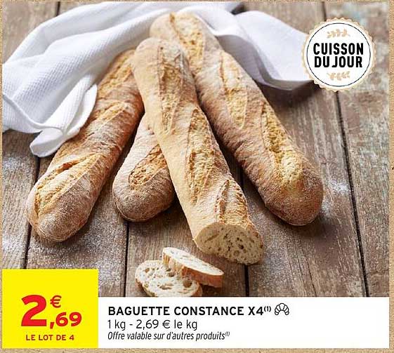 BAGUETTE CONSTANCE X4