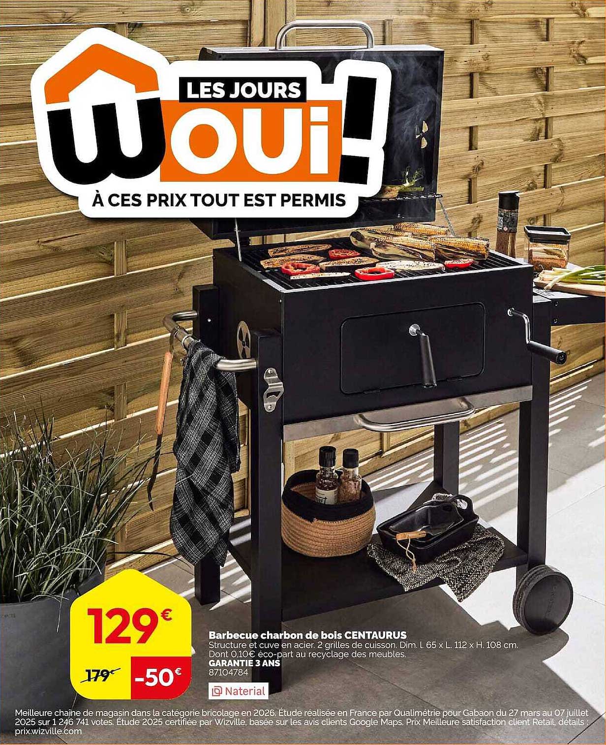 Barbecue charbon de bois CENTAURUS