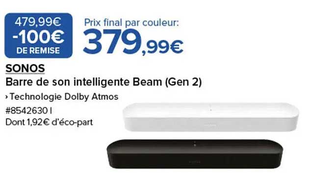 Barre de son intelligente Beam (Gen 2)