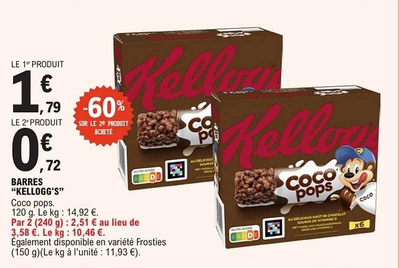 BARRRES “KELLOGG’S” Coco pops. 120 g.