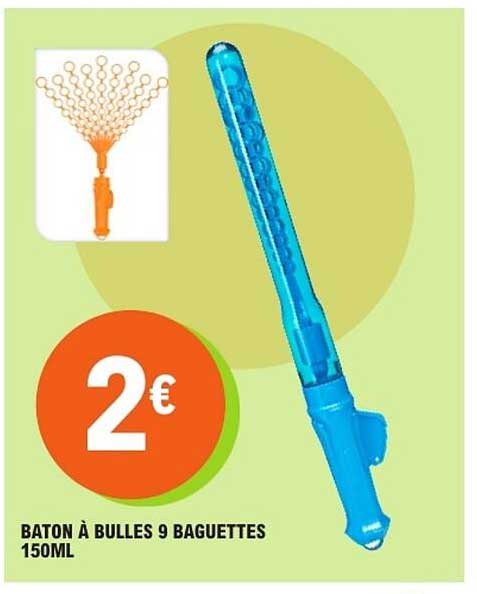 BATON À BULLES 9 BAGUETTES 150ML