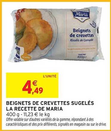 BEIGNETS DE CREVETTES SURGELÉS LA RECETTE DE MARIA