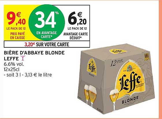 BIÈRE D'ABBAYE BLONDE LEFFE