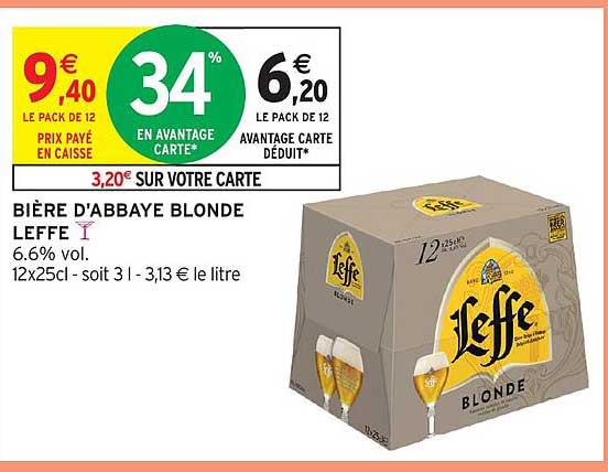 BIÈRE D'ABBAYE BLONDE LEFFE