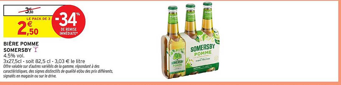 BIÈRE POMME SOMERSBY