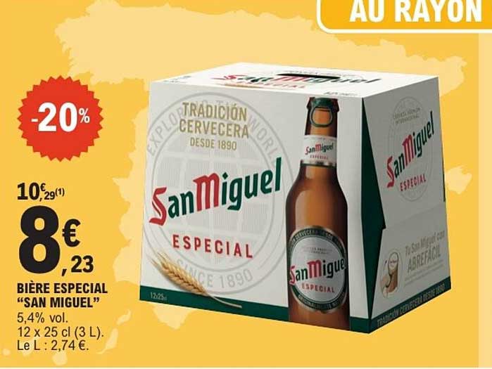BIÈRE SPÉCIAL “SAN MIGUEL”