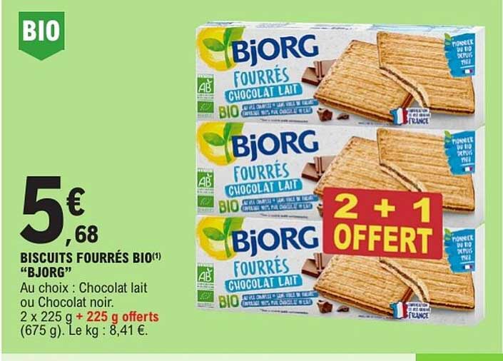 BISCUITS FOURRÉS BIO “BJORG”
