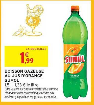 BOISSON GAZEUSE AU JUS D'ORANGE SUMOL