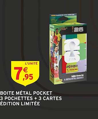 BOITE MÉTAL POCKET 3 POCHETTES + 3 CARTES ÉDITION LIMITÉE