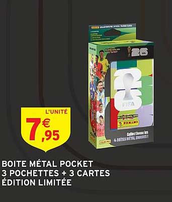 BOITE MÉTAL POCKET 3 POCHETTES + 3 CARTES ÉDITION LIMITÉE