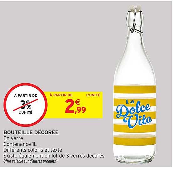 BOUTEILLE DÉCORÉE