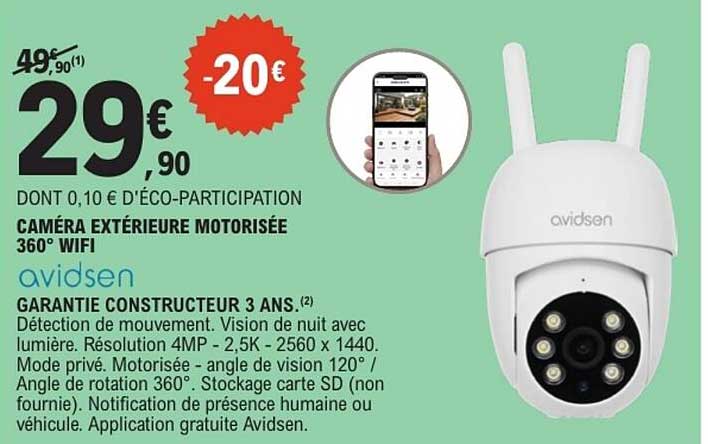 CAMÉRA EXTÉRIEURE MOTORISÉE 360° WIFI