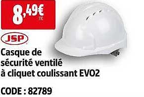 Casque de sécurité ventilé à cliquet coulissant EVO2