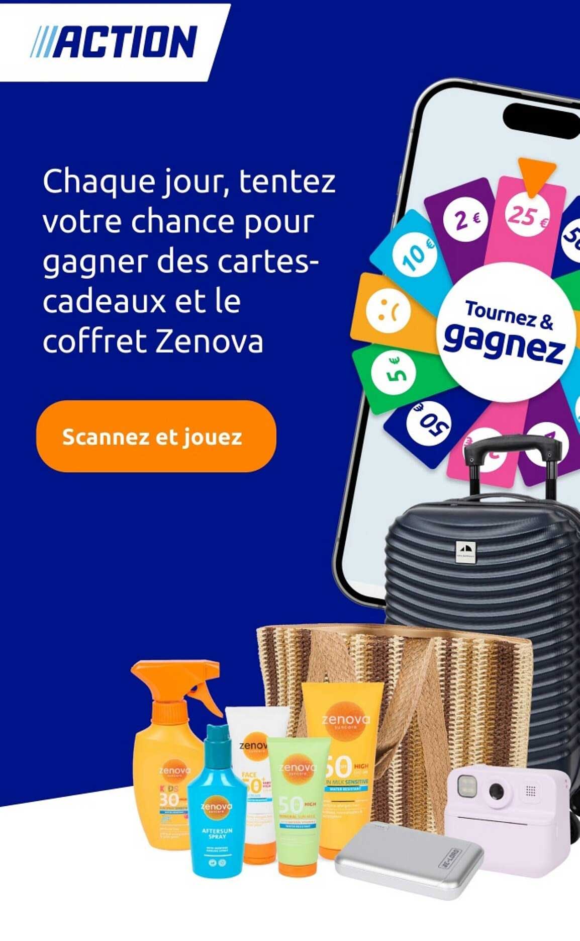 Chaque jour, tentez votre chance pour gagner des cartes-cadeaux et le coffret Zenova