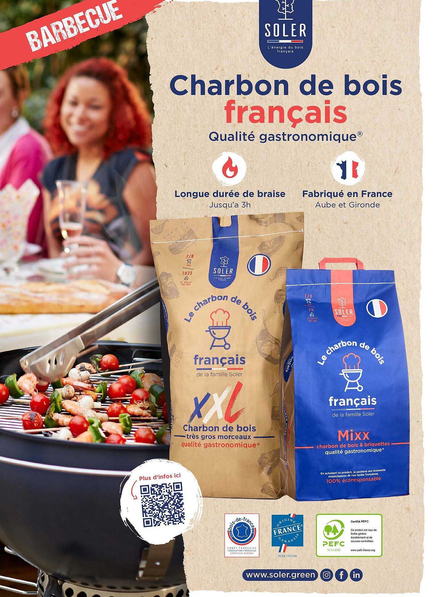 Charbon de bois français